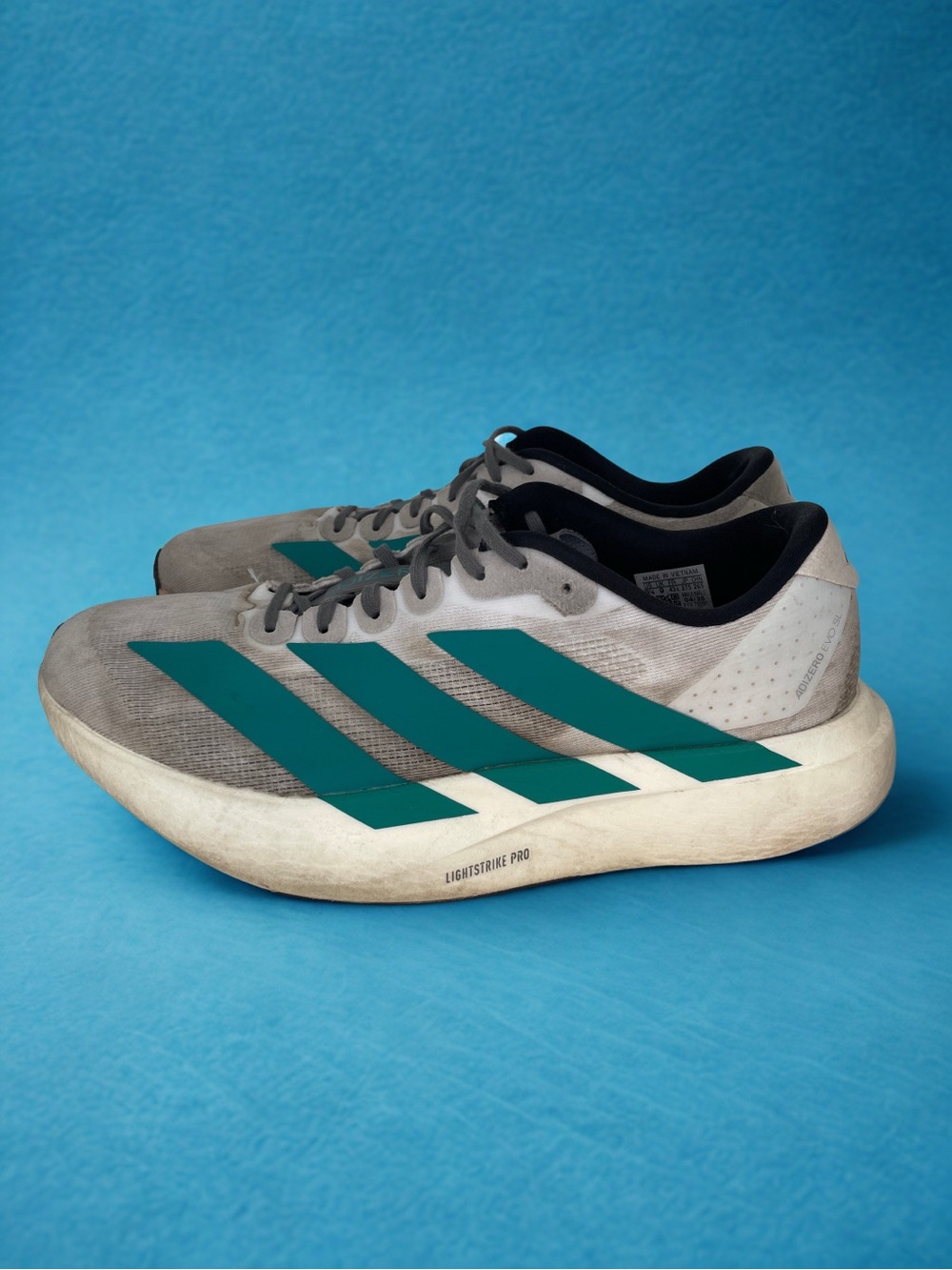Adidas Adizero Evo SL Running Shoes White Blue